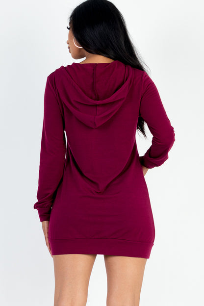 French Terry Hoodie Mini Dress - Capella Apparel