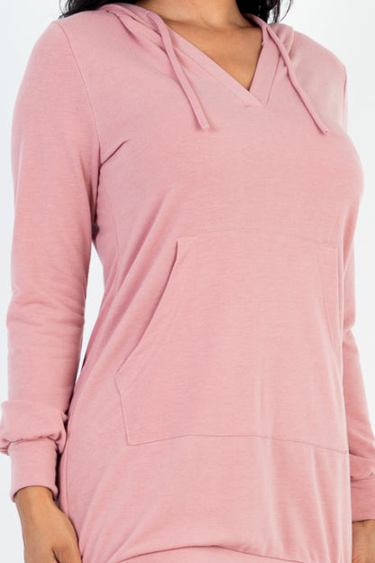 French Terry Hoodie Mini Dress - Capella Apparel