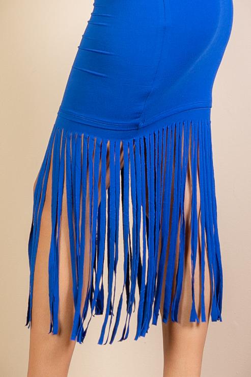 Sleeveless Fringe Midi Dress (CAPELLA) - Capella Apparel