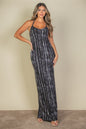 Tie Dye Printed Cami Bodycon Maxi Dress (CAPELLA) - Capella Apparel