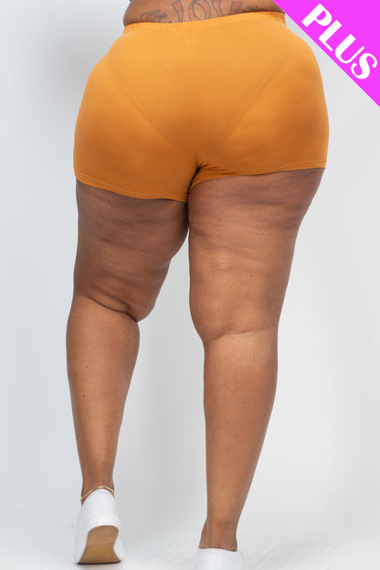 Plus Size Solid Shorts - Wholesale Capella Apparel