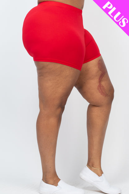 Plus Size Solid Shorts - Wholesale Capella Apparel