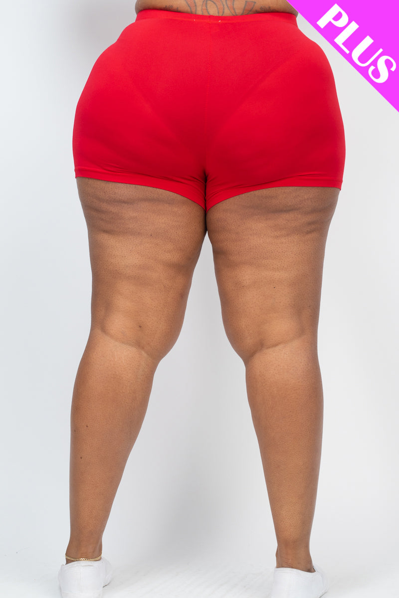 Plus Size Solid Shorts - Wholesale Capella Apparel