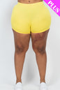 Plus Size Solid Shorts - Wholesale Capella Apparel