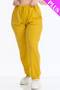 Plus Drawstring Waist Jogger Pants - Wholesale Capella Apparel