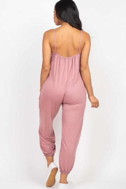 Sleeveless Jogger Jumpsuit - Wholesale Capella Apparel