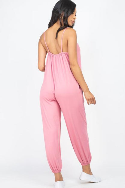 Sleeveless Jogger Jumpsuit - Wholesale Capella Apparel