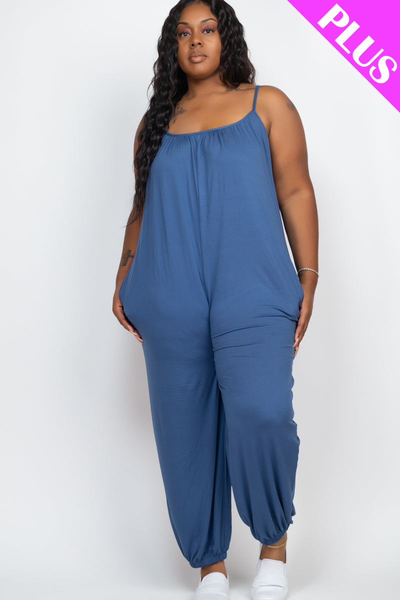 Plus Size Sleeveless Jogger Jumpsuit - Wholesale Capella Apparel