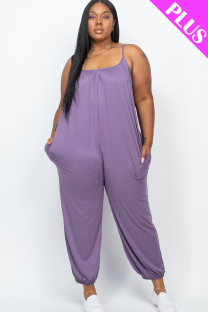 Plus Size Sleeveless Jogger Jumpsuit - Wholesale Capella Apparel