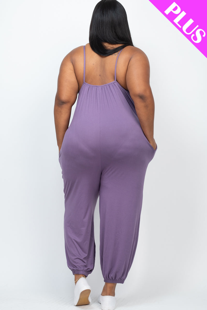 Plus Size Sleeveless Jogger Jumpsuit - Wholesale Capella Apparel