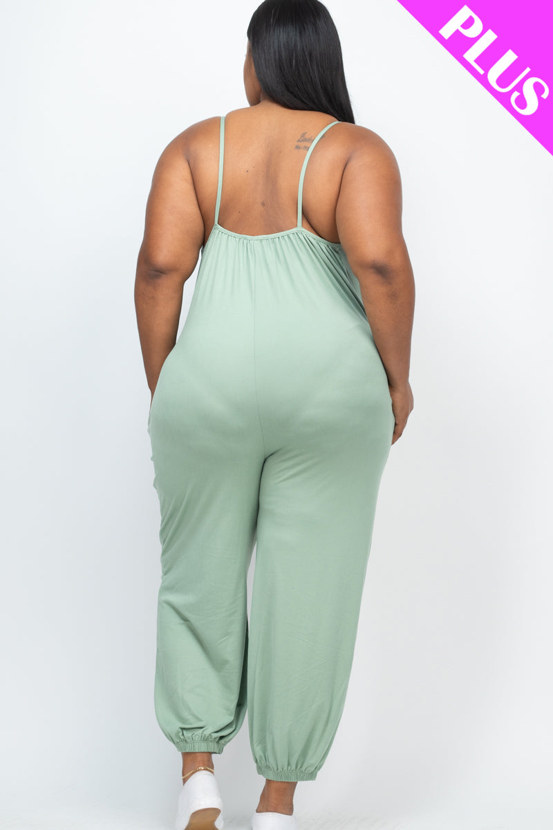 Plus Size Sleeveless Jogger Jumpsuit - Wholesale Capella Apparel