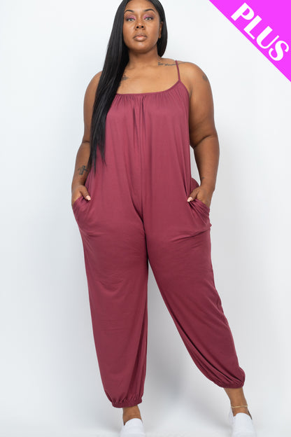 Plus Size Sleeveless Jogger Jumpsuit - Wholesale Capella Apparel