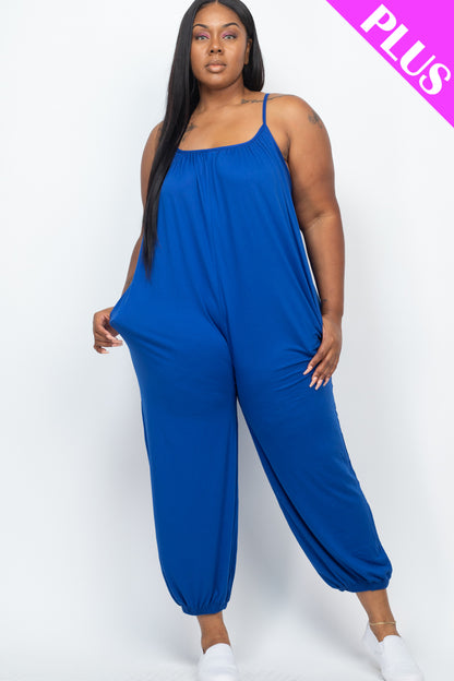 Plus Size Sleeveless Jogger Jumpsuit - Wholesale Capella Apparel