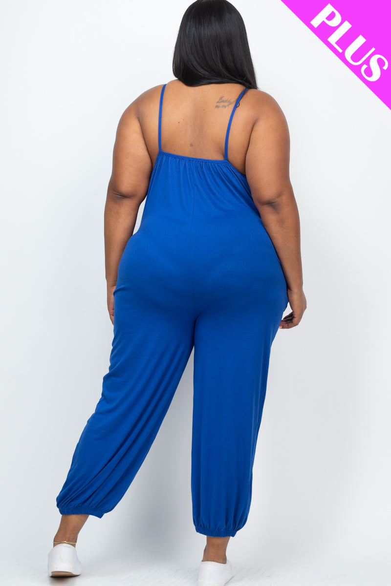 Plus Size Sleeveless Jogger Jumpsuit - Wholesale Capella Apparel