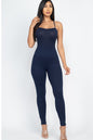 Criss-Cross Open Back Bodycon Jumpsuit - Wholesale Capella Apparel