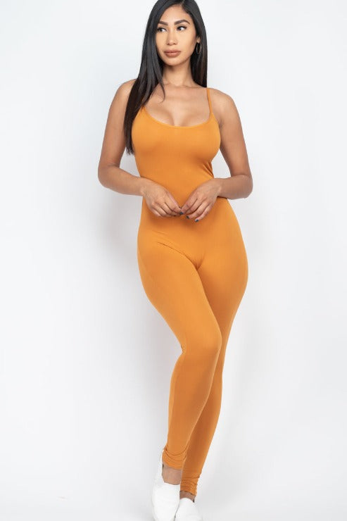 Solid Bodycon Cami Jumpsuit - Wholesale Capella Apparel