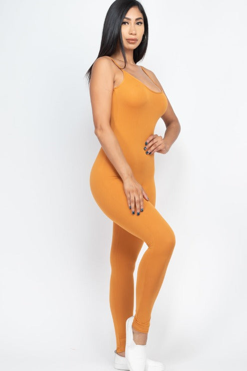 Solid Bodycon Cami Jumpsuit - Wholesale Capella Apparel