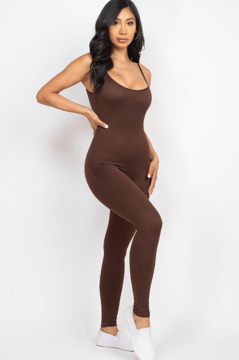 Solid Bodycon Cami Jumpsuit - Wholesale Capella Apparel