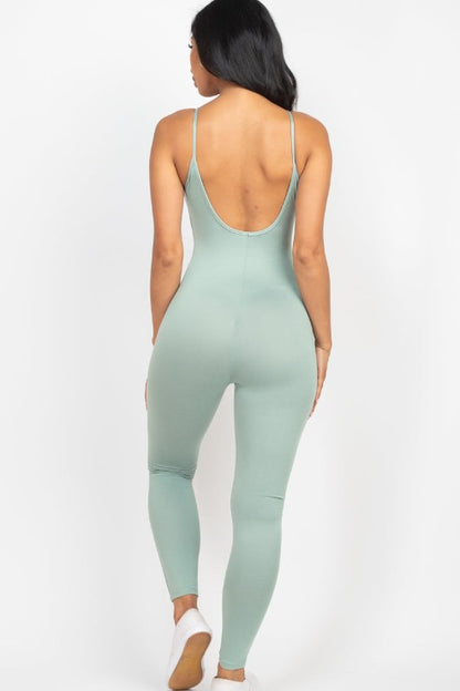 Solid Bodycon Cami Jumpsuit - Wholesale Capella Apparel