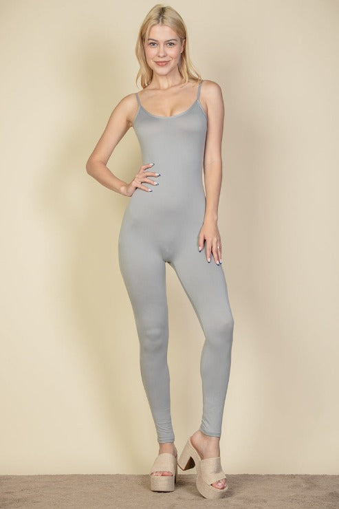 Solid Bodycon Cami Jumpsuit (CAPELLA) - Capella Apparel