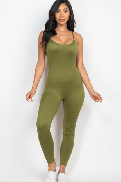 Solid Bodycon Cami Jumpsuit - Wholesale Capella Apparel