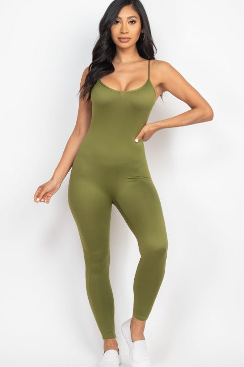 Solid Bodycon Cami Jumpsuit - Wholesale Capella Apparel