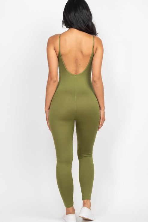 Solid Bodycon Cami Jumpsuit - Wholesale Capella Apparel