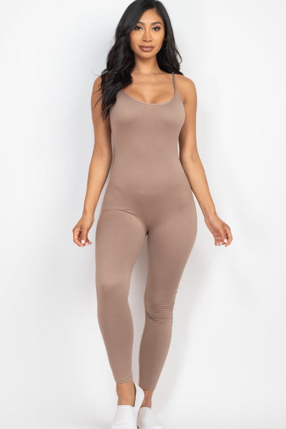 Solid Bodycon Cami Jumpsuit - Wholesale Capella Apparel