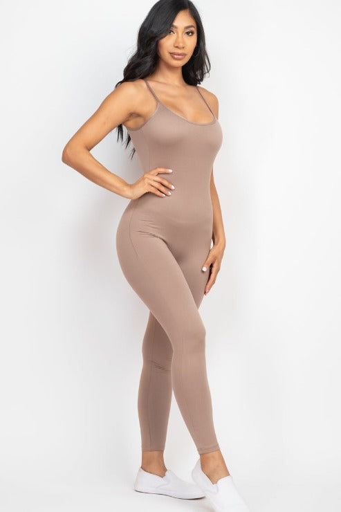 Solid Bodycon Cami Jumpsuit - Wholesale Capella Apparel