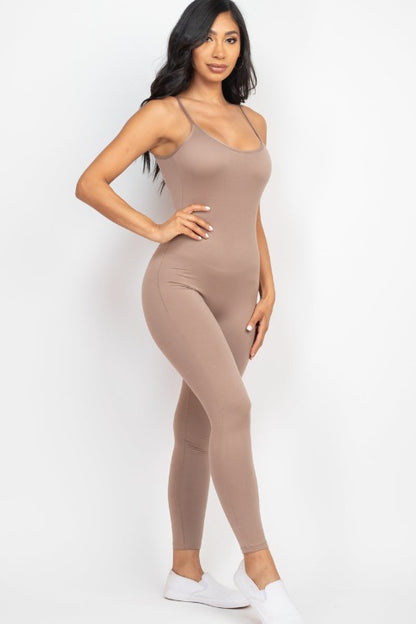 Solid Bodycon Cami Jumpsuit - Wholesale Capella Apparel