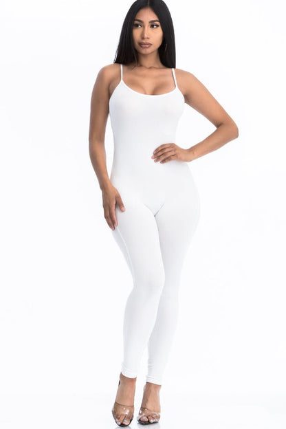 Solid Bodycon Cami Jumpsuit - Wholesale Capella Apparel