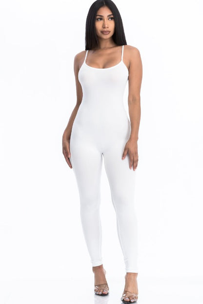 Solid Bodycon Cami Jumpsuit - Wholesale Capella Apparel