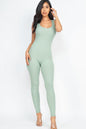 Ribbed Scoop Neck Bodycon Jumpsuit - Wholesale Capella Apparel