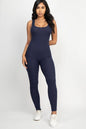 Ribbed Scoop Neck Bodycon Jumpsuit - Wholesale Capella Apparel