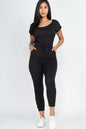 Two-way Shoulder Drawstring Jumpsuit - Wholesale Capella Apparel