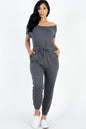 Two-way Shoulder Drawstring Jumpsuit - Wholesale Capella Apparel