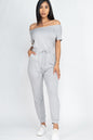 Two-way Shoulder Drawstring Jumpsuit - Wholesale Capella Apparel