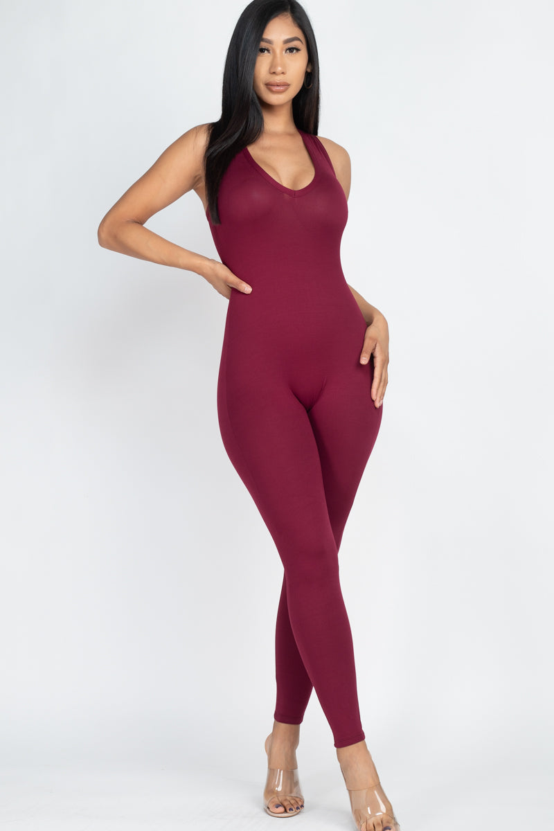 Racer Back Bodycon Jumpsuit - Wholesale Capella Apparel