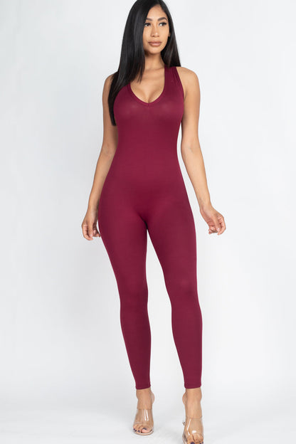 Racer Back Bodycon Jumpsuit (CAPELLA) - Capella Apparel