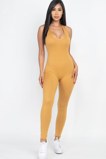 Racer Back Bodycon Jumpsuit - Wholesale Capella Apparel