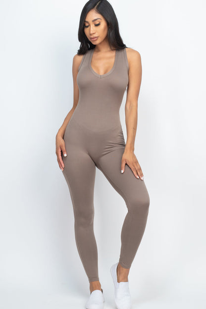 Racer Back Bodycon Jumpsuit (CAPELLA) - Capella Apparel