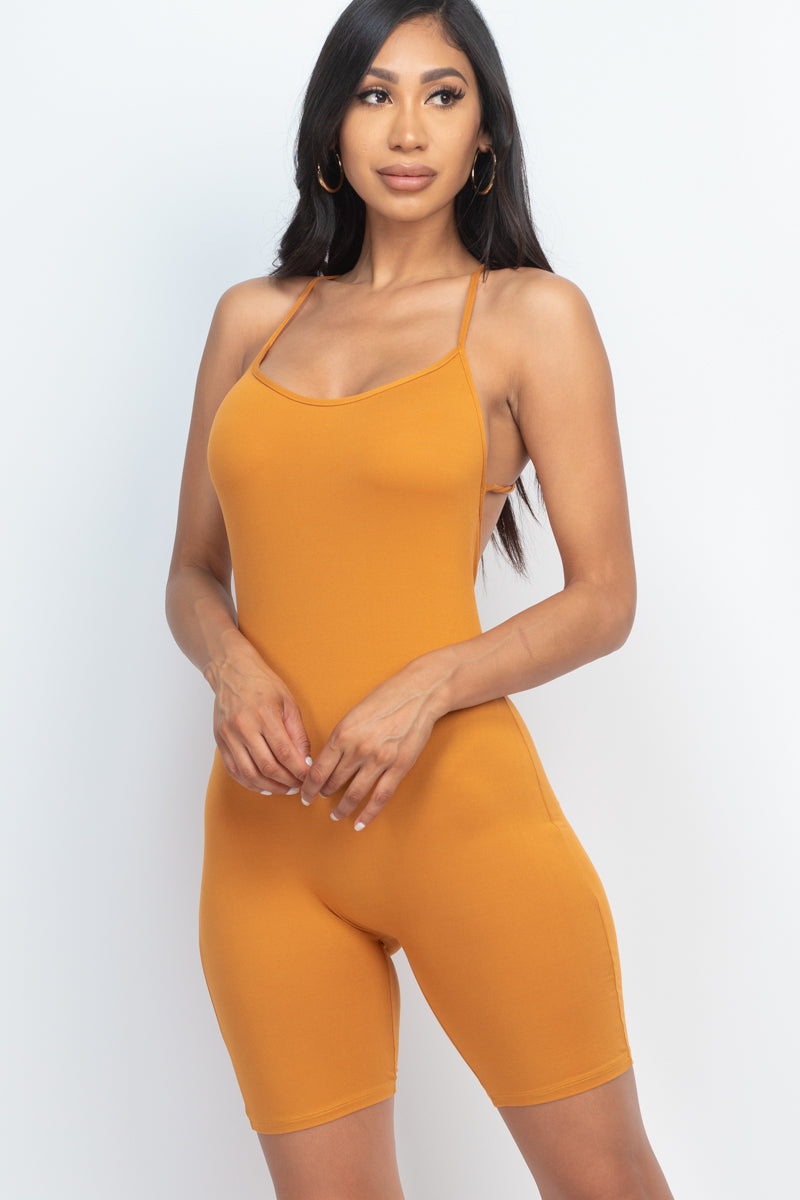 Crossback Bodycon Romper - Wholesale Capella Apparel