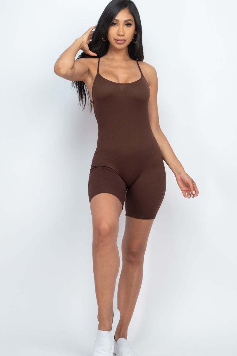 Crossback Bodycon Romper - Wholesale Capella Apparel