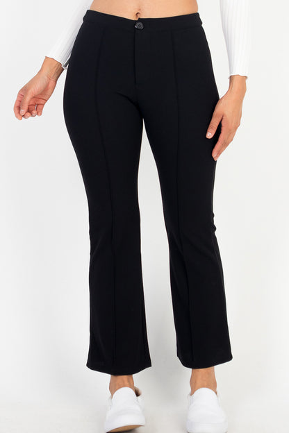 High Waist Knit Flare Pants - Capella Apparel