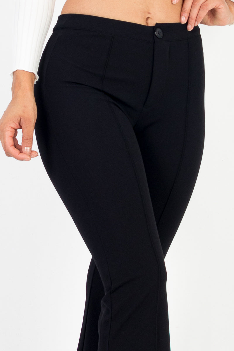 High Waist Knit Flare Pants - Capella Apparel