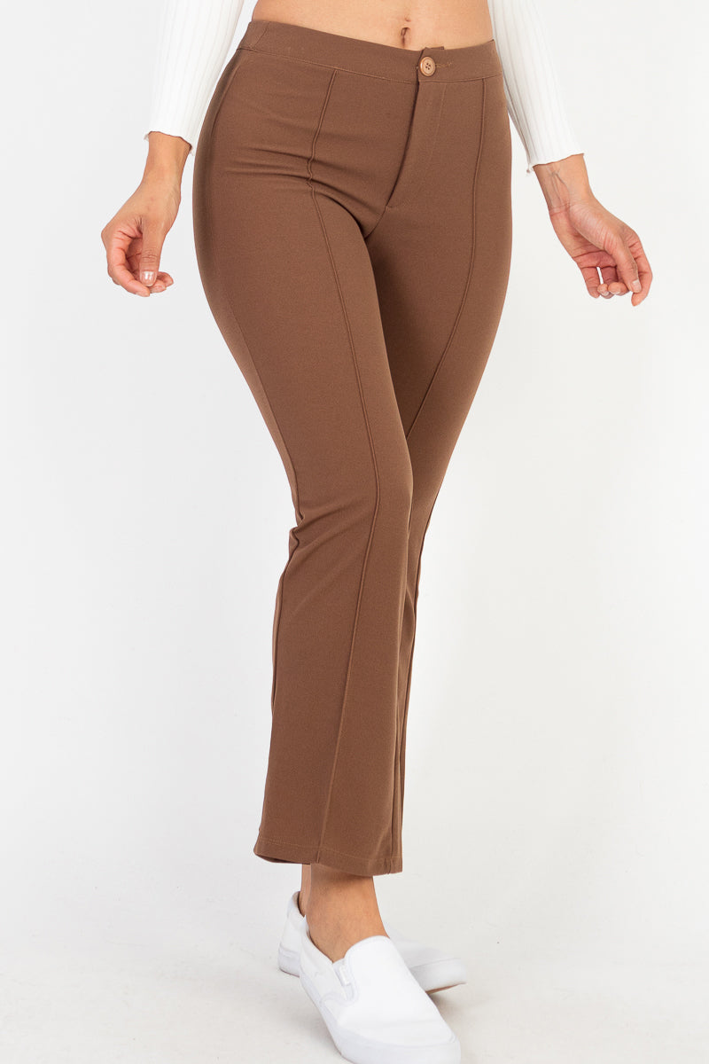 High Waist Knit Flare Pants - Capella Apparel