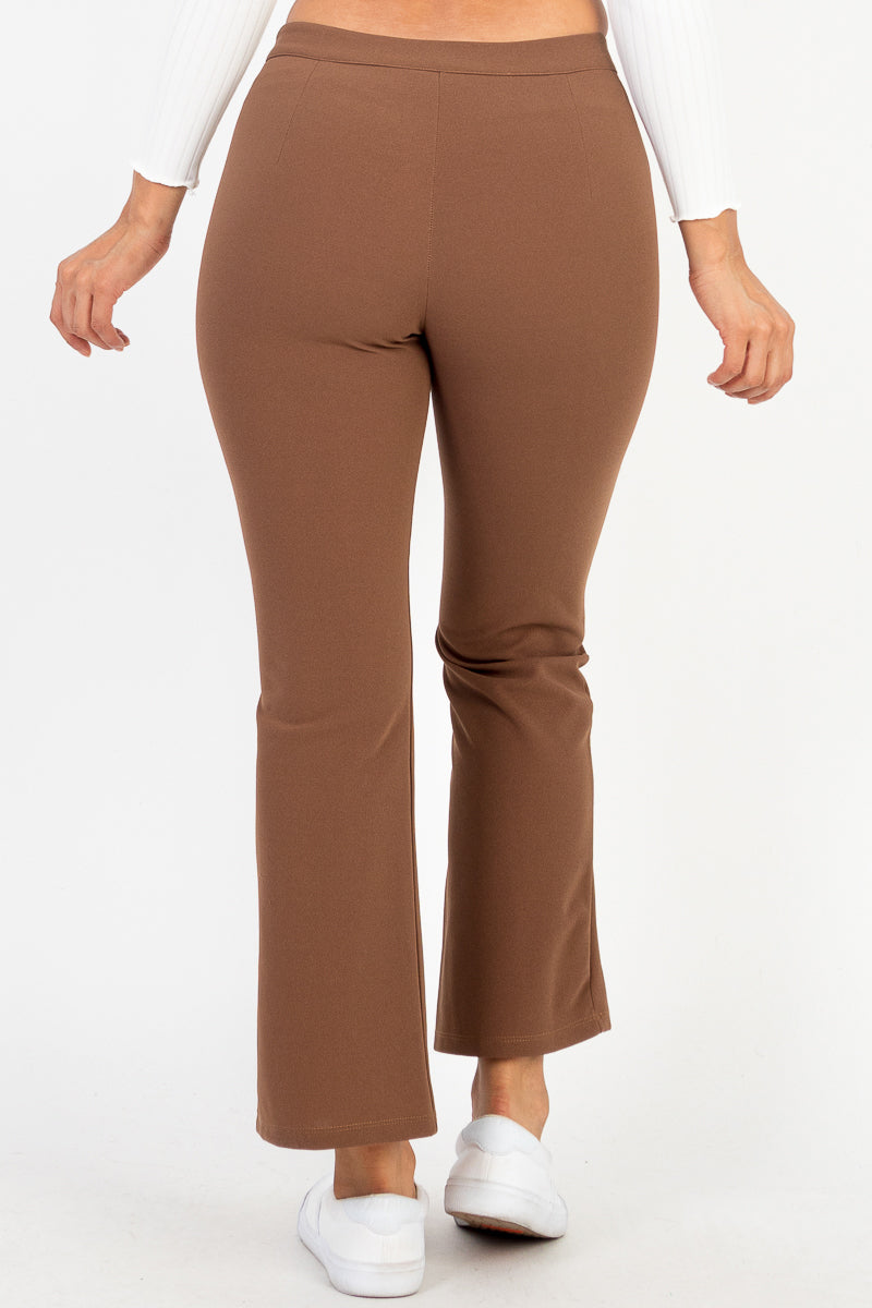 High Waist Knit Flare Pants - Capella Apparel