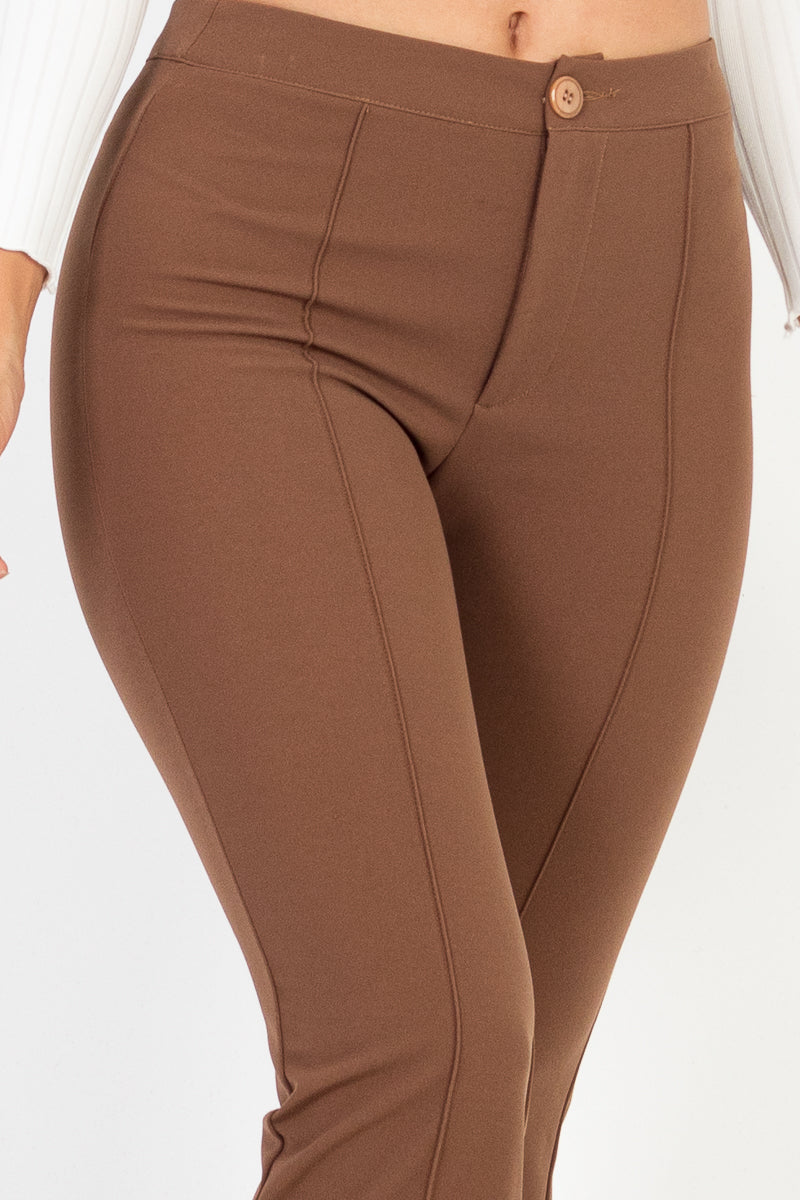 High Waist Knit Flare Pants - Capella Apparel