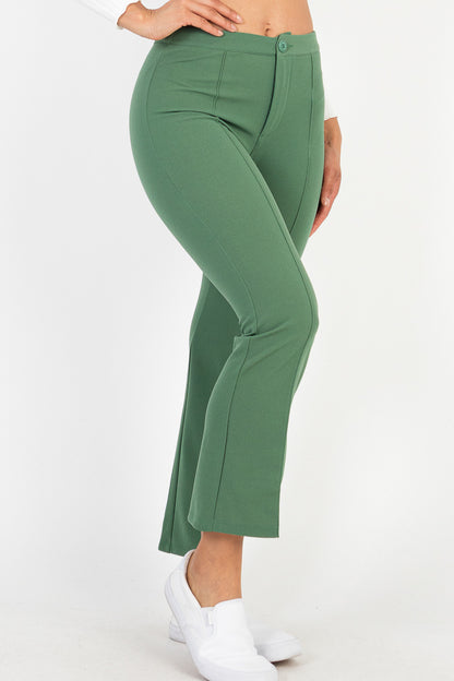 High Waist Knit Flare Pants - Capella Apparel