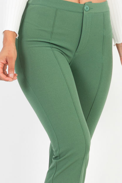 High Waist Knit Flare Pants - Capella Apparel